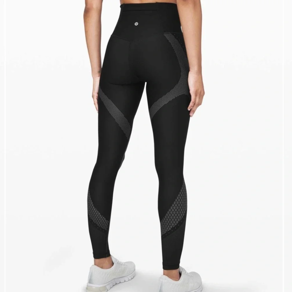 lululemon athletica Black and Gray High-Rise Leggings